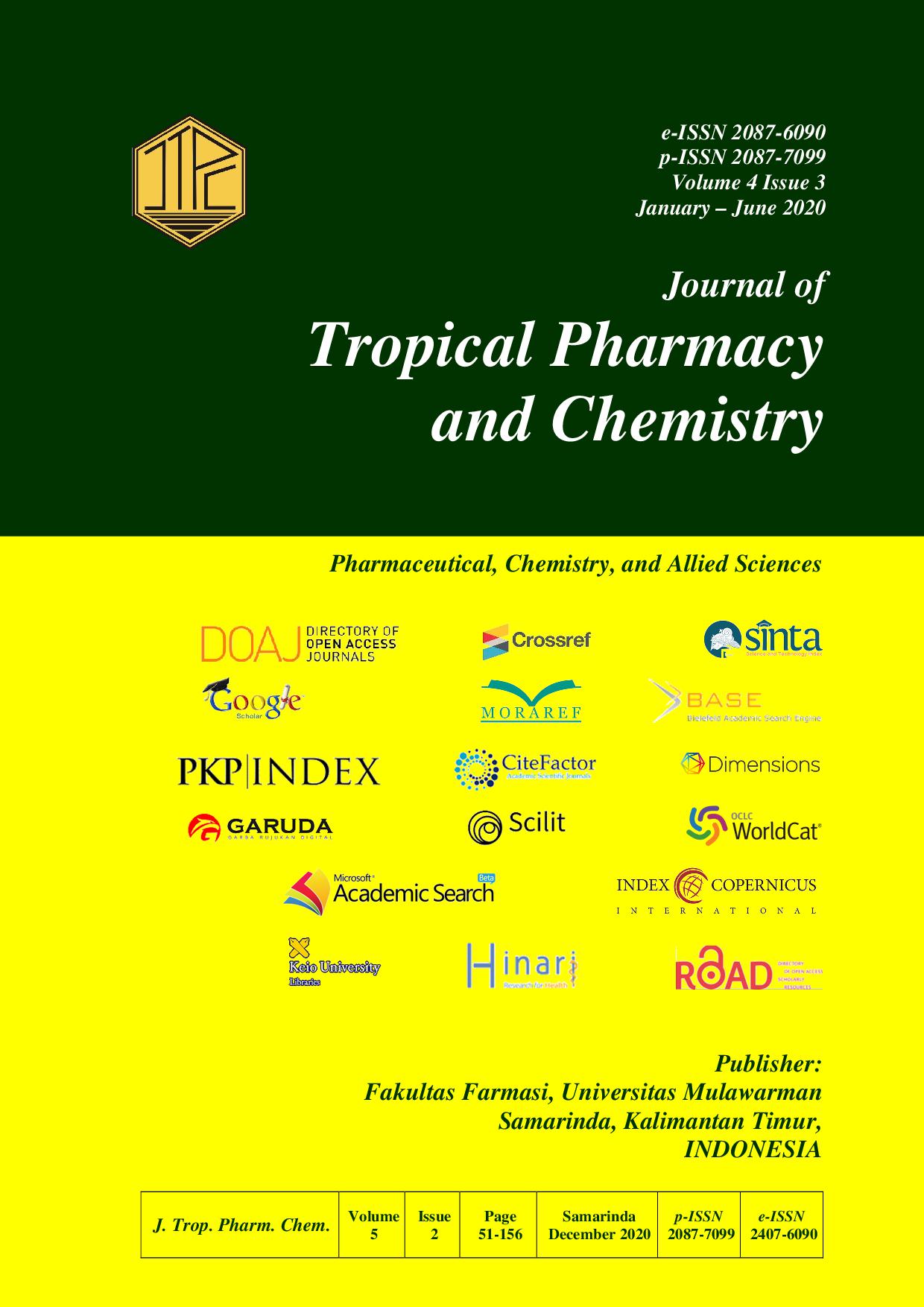 					View Vol. 5 No. 2 (2020): Journal of Tropical Pharmacy and Chemistry
				