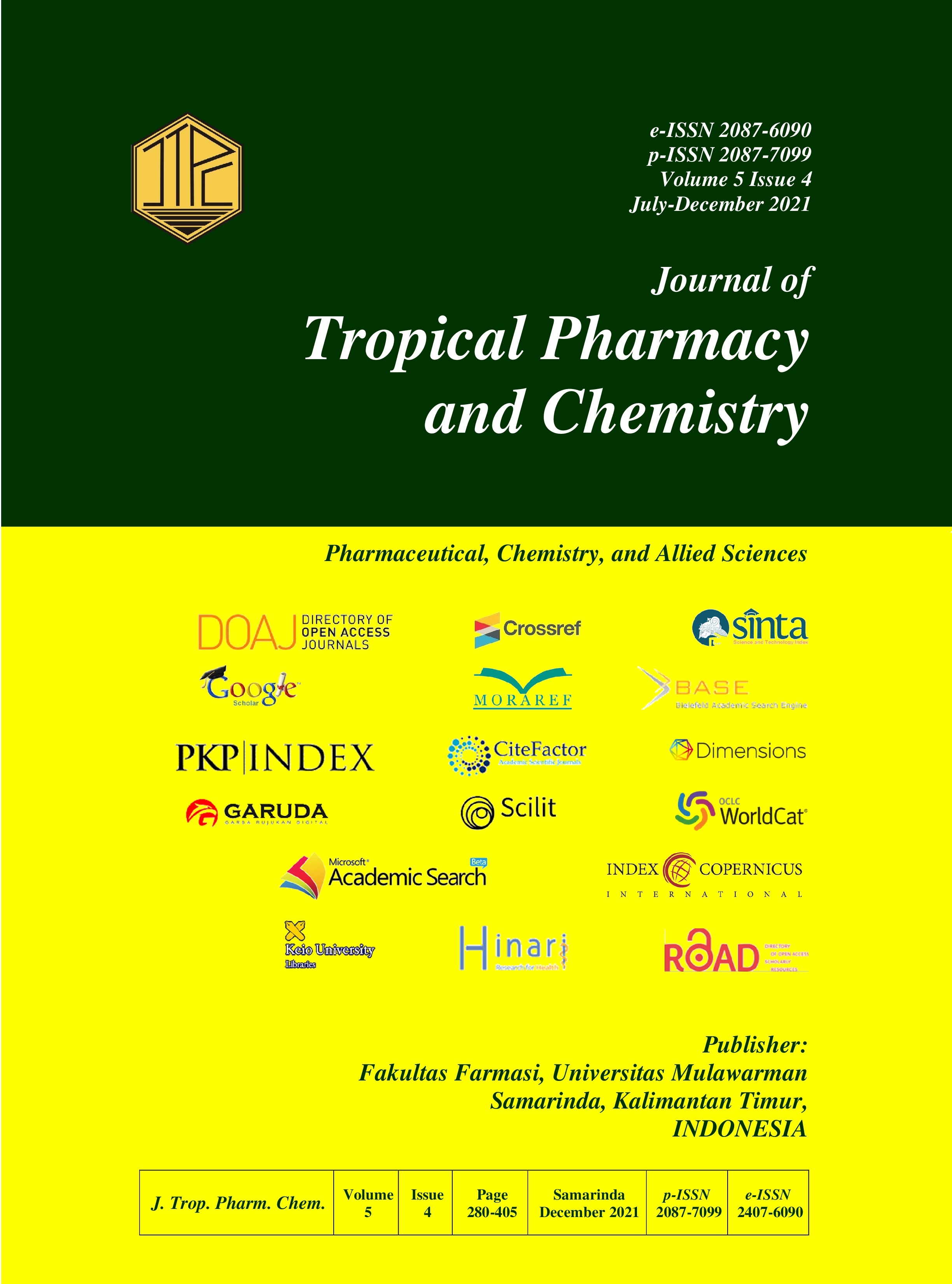 					View Vol. 5 No. 4 (2021): Journal of Tropical Pharmacy and Chemistry
				