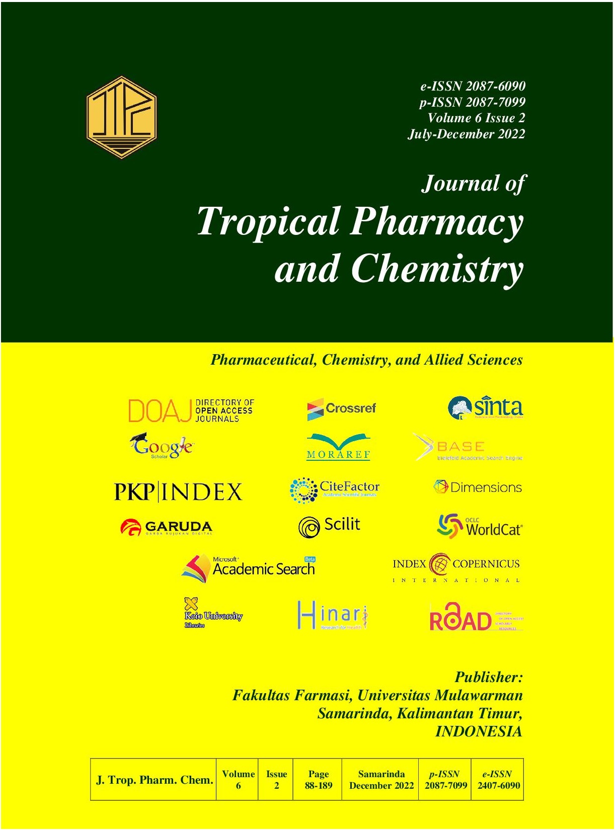 					View Vol. 6 No. 2 (2022): Journal of Tropical Pharmacy and Chemistry
				